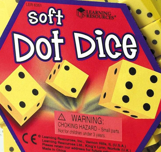 Learning Resources Learning Resources - 6 x 16mm Childrens Soft Maths Dot Dice
