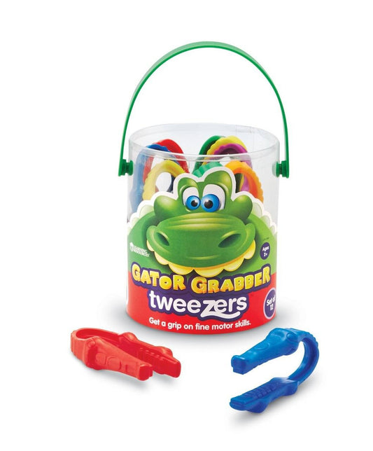 Learning Resources Learning Resources, Childrens Gator Grabber Tweezers Tub of 12