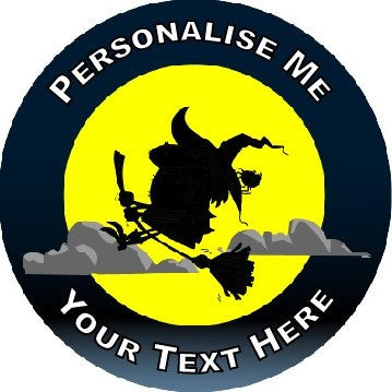 Sticker Stocker - 144 Personalised Witch Silhouettes 30mm Reward Stickers for School Teachers, Parents and Nursery