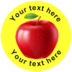 Sticker Stocker 144 Apples Personalised 30 mm Reward Stickers for School Teachers, Parents and Nursery