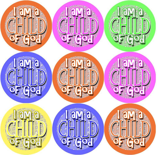 Sticker Stocker 144 Child of God 30mm Round Childrens Christian Reward Stickers - Teachers or Parents