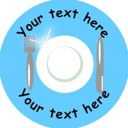 Sticker Stocker 144 Clean Plate Personalised 30 mm Reward Stickers for School Teachers, Parents and Nursery