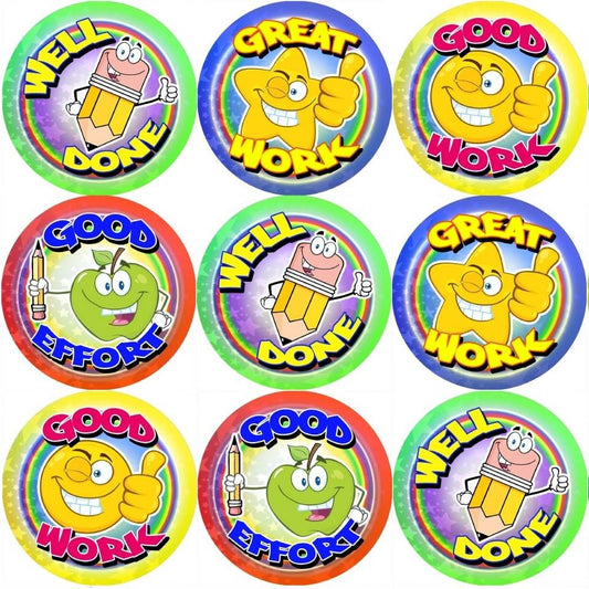 Sticker Stocker 144 Good Work 30mm Reward Stickers for Teachers, Parents and Party Bags
