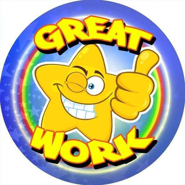 Sticker Stocker 144 Good Work 30mm Reward Stickers for Teachers, Parents and Party Bags