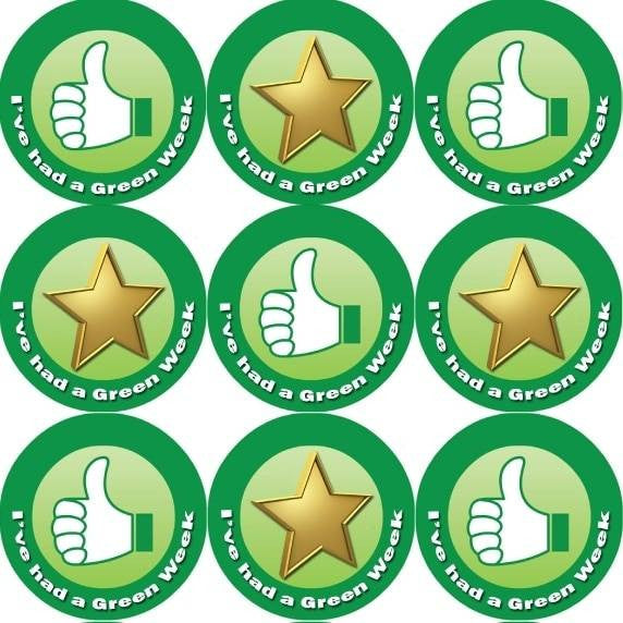 Sticker Stocker 144 Green Week Its Good to be Green 30mm Childrens Reward Stickers for Teachers or Parents