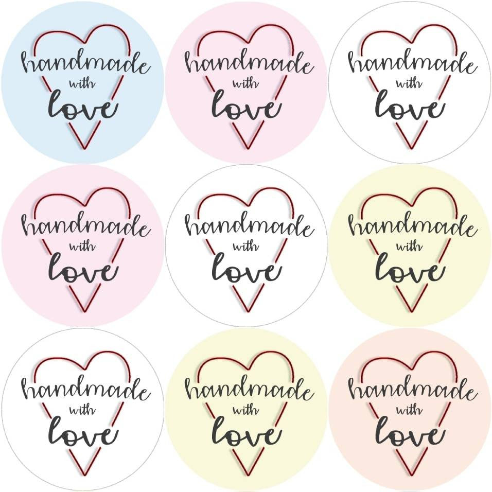 Sticker Stocker 144 Handmade with love 30mm Stickers Glossy home crafting labels