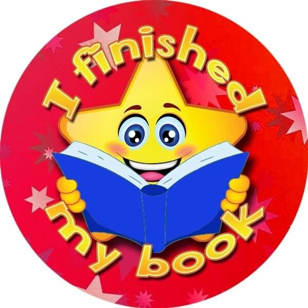Sticker Stocker 144 I finished my book 30 mm Reward Stickers for School Teachers, Parents and Nursery