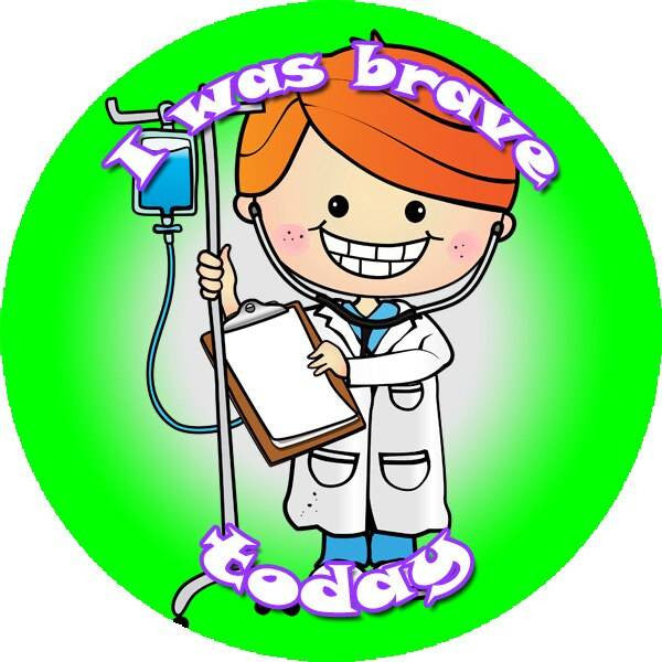 Sticker Stocker 144 I Was Brave Today 30mm Childrens Bravery Reward Stickers for Teachers or Nurses