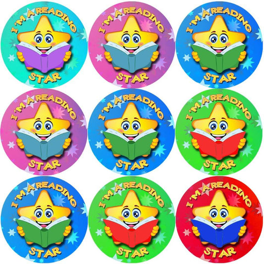 Sticker Stocker 144 Im a Reading Star 30 mm Reward Stickers for School Teachers, Parents and Nursery