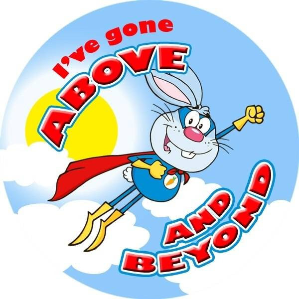 Sticker Stocker 144 Ive Gone Above and Beyond 30mm Reward Stickers for Teachers or Parents