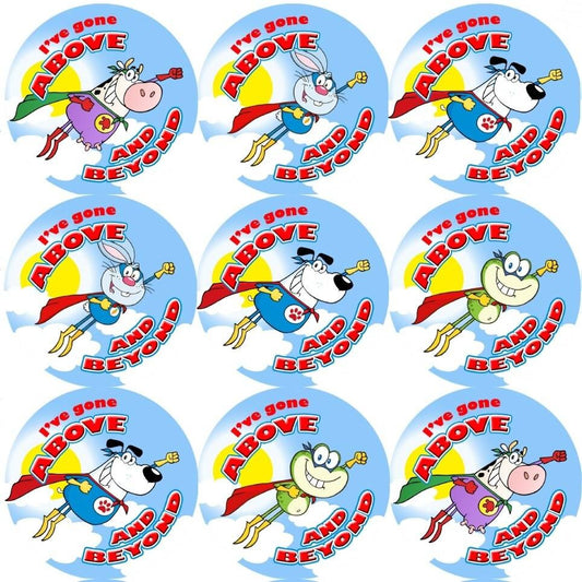 Sticker Stocker 144 Ive Gone Above and Beyond 30mm Reward Stickers for Teachers or Parents