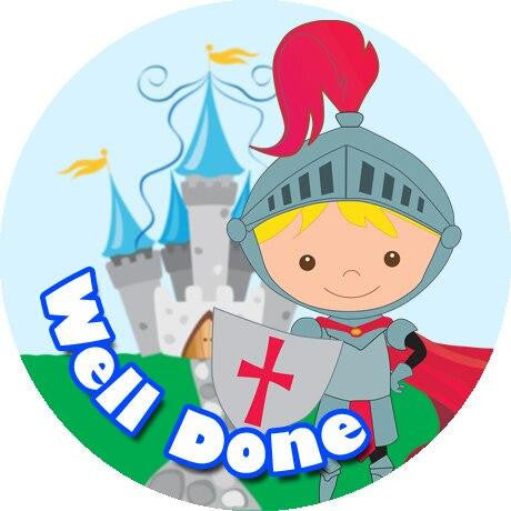 Sticker Stocker 144 Knights and Dragons Praise Words 30mm Stickers for Teachers, Parents and Party Bags