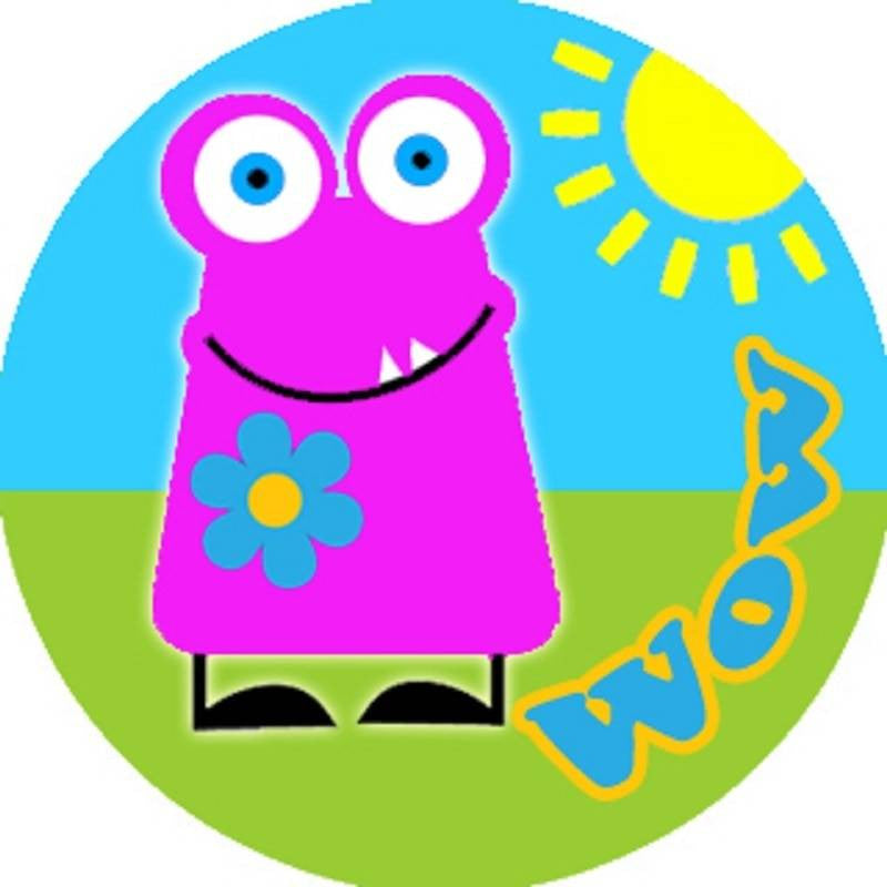 Sticker Stocker 144 Monster Flowers Praise Words 30mm Childrens Reward Stickers for Teachers or Parents