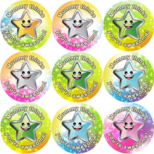 Sticker Stocker 144 Mummys Superstar 30mm Reward Stickers for School Teachers, Parents and Nursery