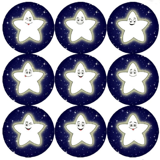 Sticker Stocker 144 Night Star 30mm Childrens Reward Stickers for Teachers or Parents