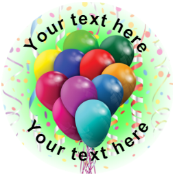 Sticker Stocker 144 Party Balloons Personalised 30 mm Reward Stickers for School Teachers, Parents and Nursery