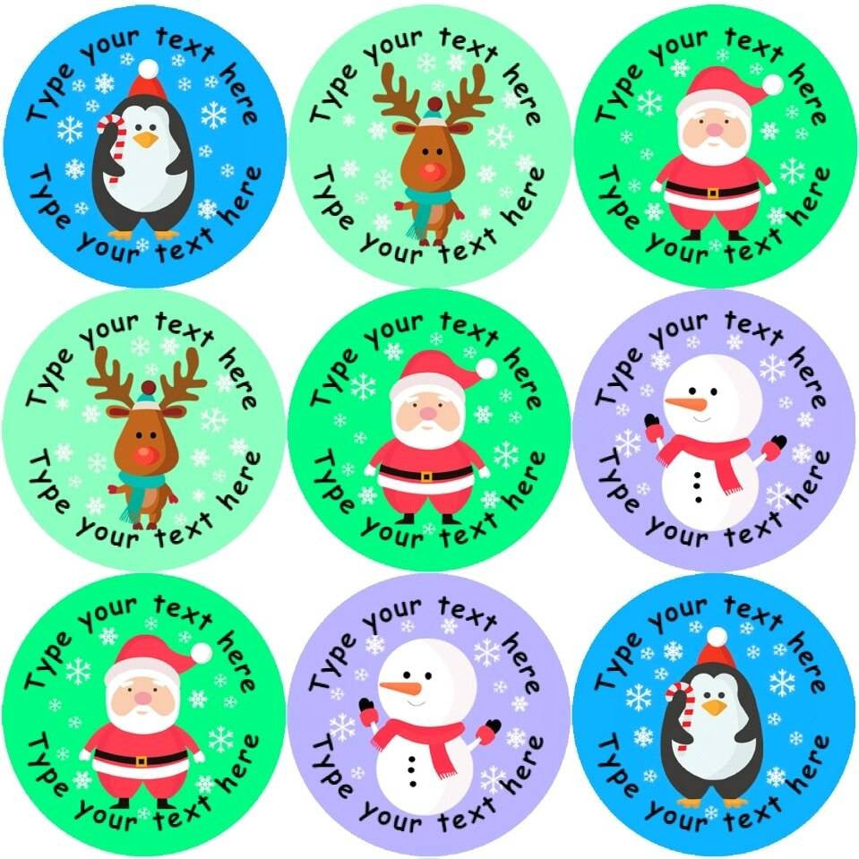 Sticker Stocker 144 Personalised Christmas Friends 30mm Reward Stickers for School Teachers, Parents and Nursery