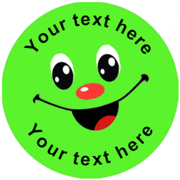 Sticker Stocker 144 Personalised Colourful Smiles 30mm Reward Stickers for School Teachers, Parents and Nursery