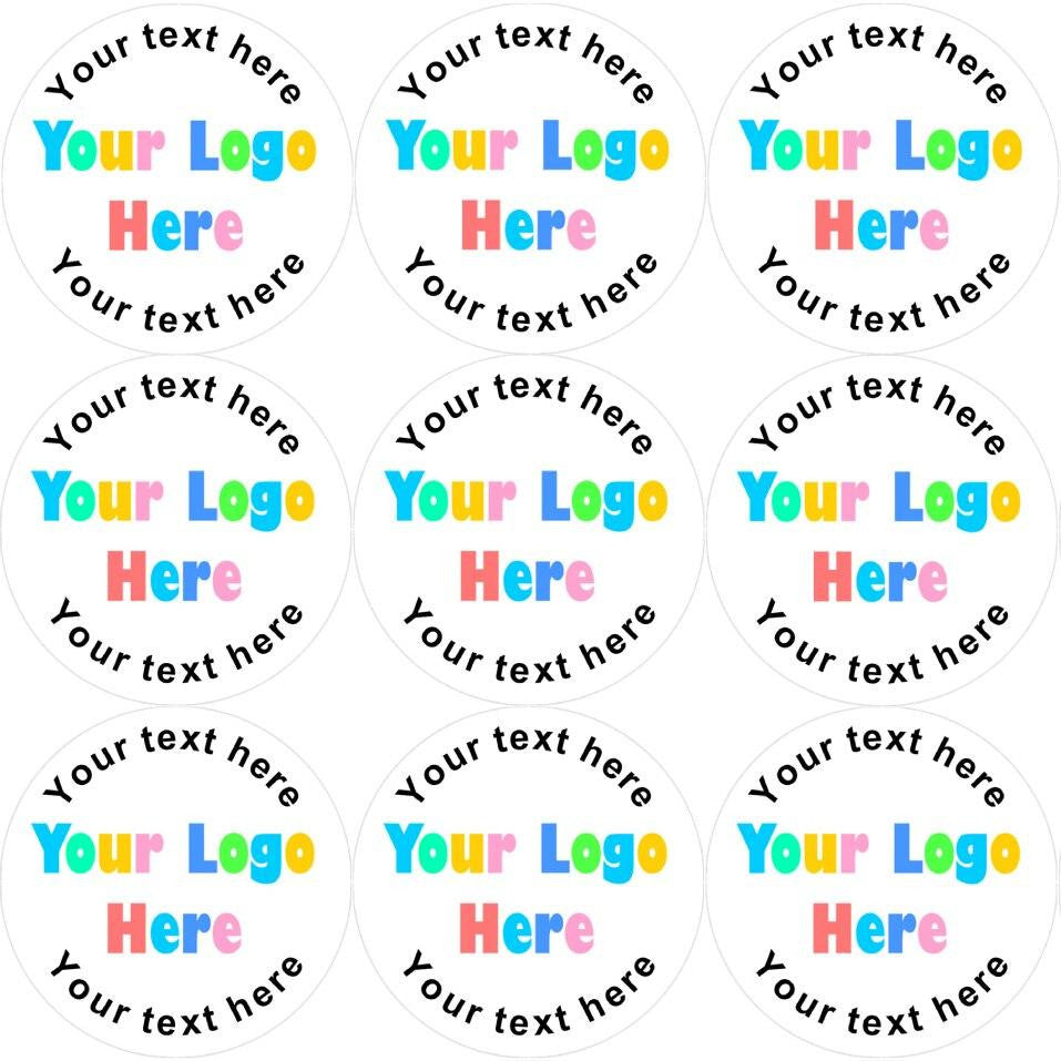 Sticker Stocker - Personalised Company Logo  Round Glossy Stickers Labels