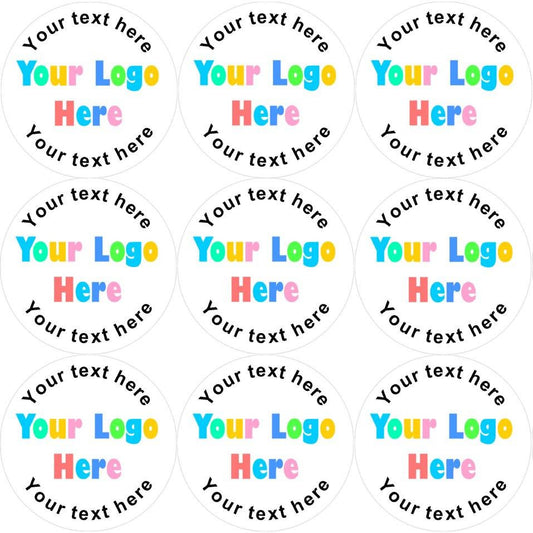Sticker Stocker - Personalised Company Logo  Round Glossy Stickers Labels