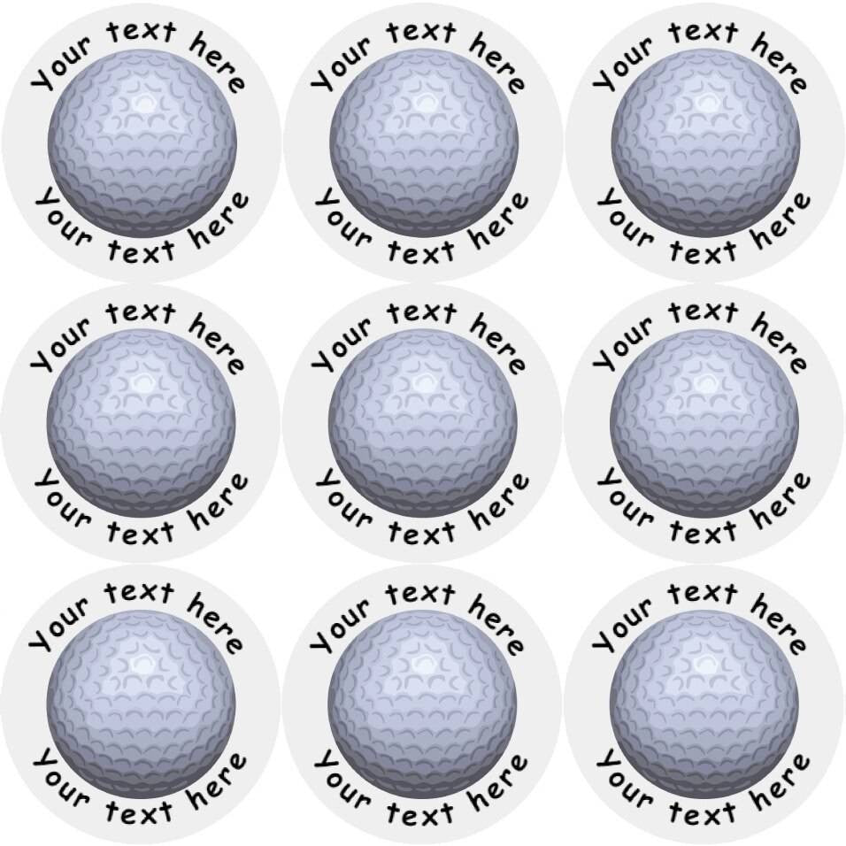 Sticker Stocker 144 Personalised Golf Ball 30mm Reward Stickers for School Teachers, Party Bag, Parents and Nursery