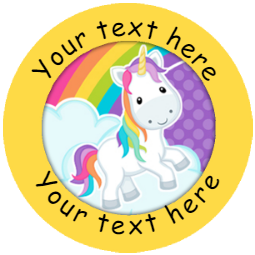 Sticker Stocker 144 Personalised Rainbow Unicorns 30mm Reward Stickers for School Teachers, Parents and Nursery