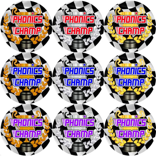 Sticker Stocker 144 Phonics Champ 30 mm Reward Stickers for School Teachers, Parents and Nursery