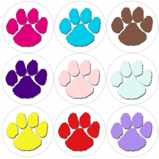 Sticker Stocker 144 Puppy Paw Prints 30mm Round Childrens Reward Stickers - Teachers or Parents