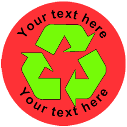 Sticker Stocker 144 Recycle Personalised 30mm Reward Stickers for School Teachers, Parents and Nursery