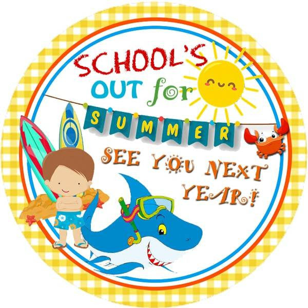Sticker Stocker 144 Schools out for Summer - End of Term Year Teacher Reward Stickers Size 30 mm