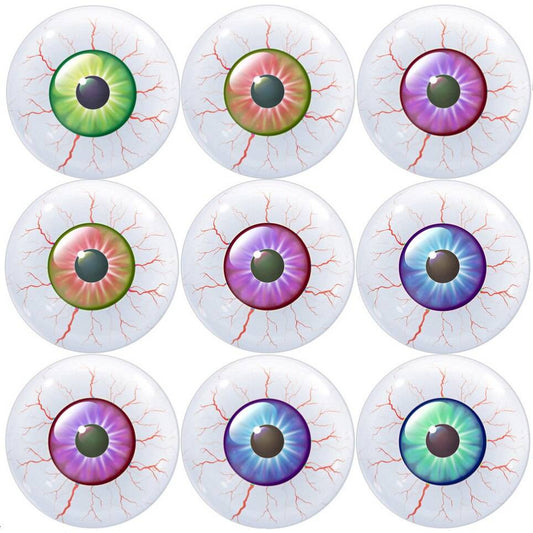 Sticker Stocker 144 Spooky Eye Balls Halloween 30mm Round Childrens Reward Stickers - Teachers or Parents