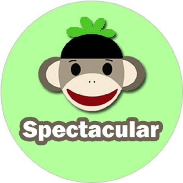 Sticker Stocker 144 Super Sock Monkeys 30mm Round Childrens Reward Stickers for Teachers or Parents