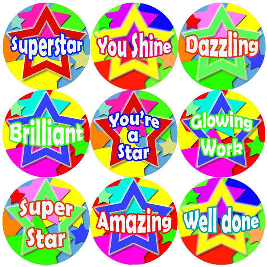 Sticker Stocker 144 Superstar 30mm Reward Stickers for Teachers, Parents, Party Bags