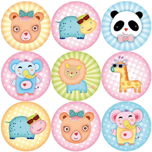 Sticker Stocker 144 Wild about Animals 30mm Reward Stickers for Teachers, Parents, Party Bags