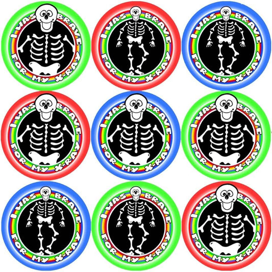 Sticker Stocker 144 X-Ray Bravery Award 30 mm Reward Stickers for Nurses, Doctors or Dentists