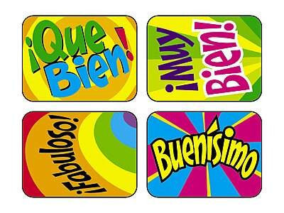 Trend Enterprises Inc 100 Large TREND Applause Spanish ¡Fabuloso Reward Stickers