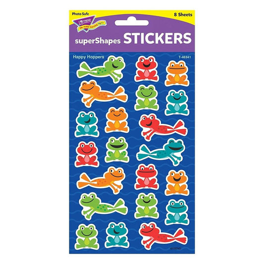 Trend Enterprises Inc 168 Happy Hoppers Reward Stickers - Animal SuperShapes ideal for Teachers