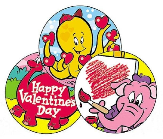 Trend Enterprises Inc 60 TREND Valentines Day Chocolate Cherry Scratch n Sniff Reward Stickers