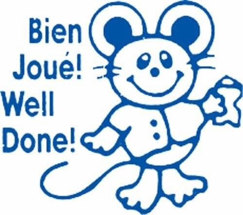 Trend Enterprises Inc Bien Joue FRENCH - Self inking teacher reward xstamper xclamations stamp
