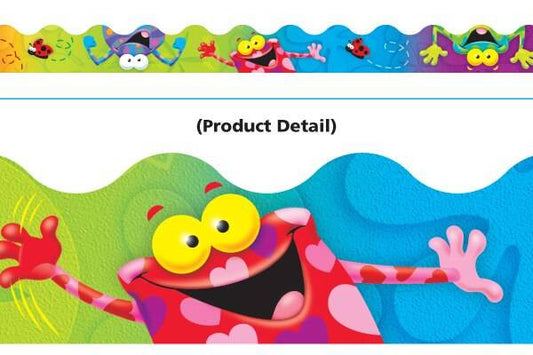 Trend Enterprises Inc Classroom Trimmers Notice Board Display Borders - Frog-tastic Frolic