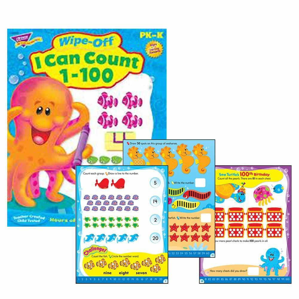 Trend Enterprises Inc I Can Count 1-100 Wipe Off Educational Activity Book