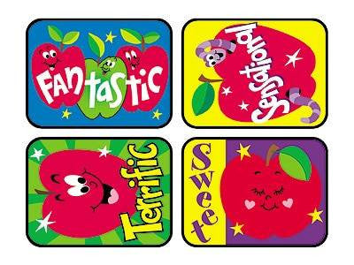 Trend Enterprises Inc TREND 100 Large Awesome Apples Applause reward stickers
