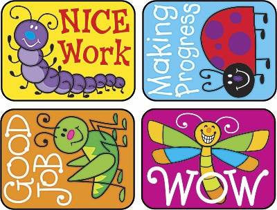 Trend Enterprises Inc TREND 100 Large Interesting Insects Applause reward stickers