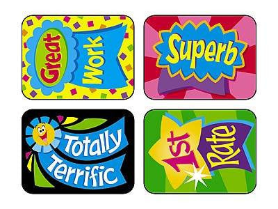 Trend Enterprises Inc TREND 100 Large Reward Ribbons Applause reward stickers