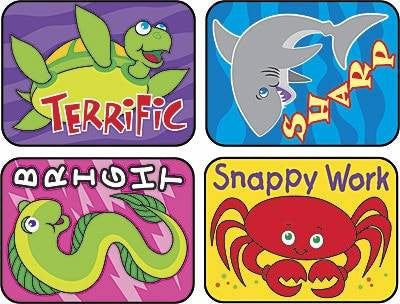 Trend Enterprises Inc TREND 100 Large Sea Life Applause reward stickers