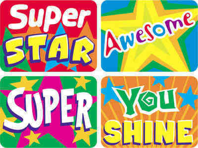 Trend Enterprises Inc TREND 100 Large Stars Applause reward stickers