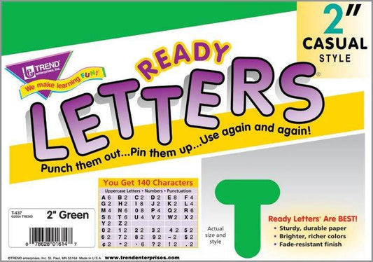 Trend Enterprises Inc Trend Display Ready Letters - Green 2 Casual
