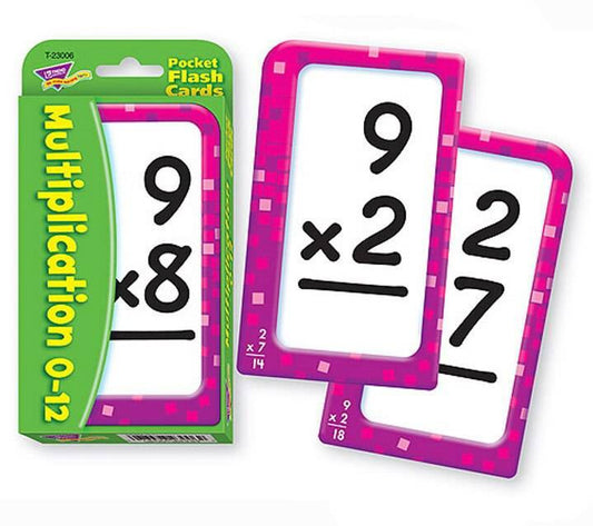 Trend Enterprises Inc Trend Teaching MULTIPLICATION Educational Pocket Flash Cards