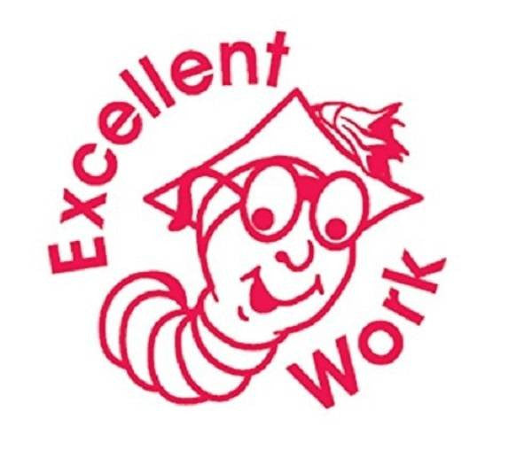 XStamper Excellent Work - Self inking teacher reward xstamper xclamations stamp
