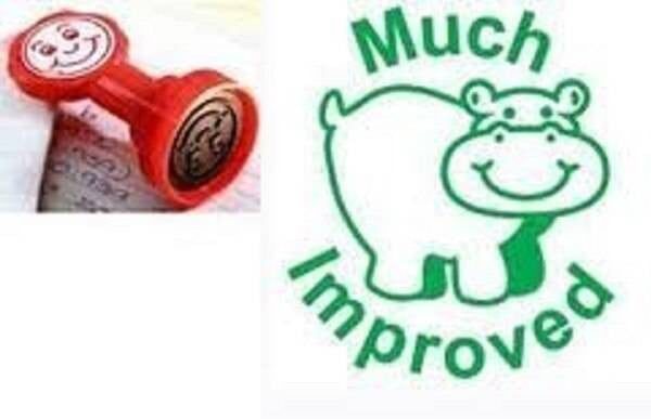 XStamper Much Improved - Self inking teacher reward xstamper xclamations stamp